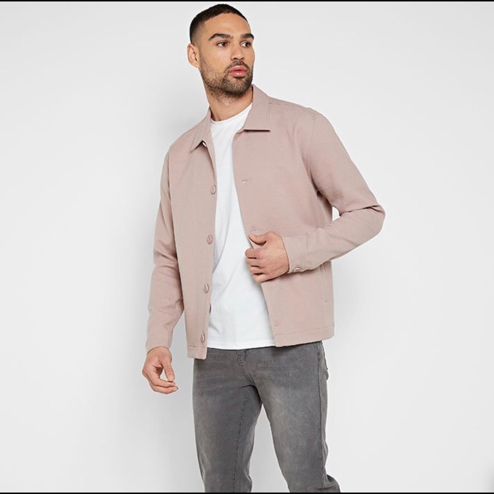 Textured Coat Jacket - Pink